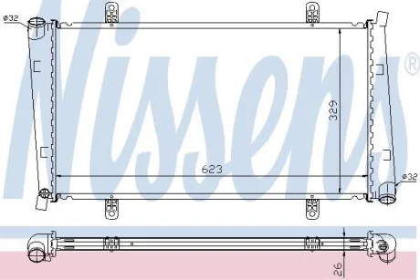 Радіатор охолодження двигуна NISSENS 65560A