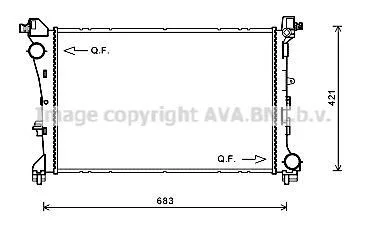 Радіатор, Система охолодження двигуна CLEVER FIT AVA AVA COOLING FT2414