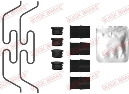 Монтажний набір гальмівних колодок передн VOLVO XC60 I JAGUAR E-PACE, F-PACE, XE, XF II, XF SPORTBRAKE LAND ROVER DISCOVERY SPORT, RANGE ROVER EVOQUE, RANGE ROVER VELAR 1.5H-5.0H 05.08- QUICK BRAKE 109-0090