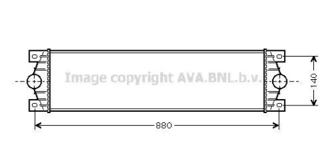 AVA RENAULT Інтеркулер MASTER II 1.9, 2.2, 2.5 00-, OPEL, NISSAN AVA AVA COOLING RTA4359