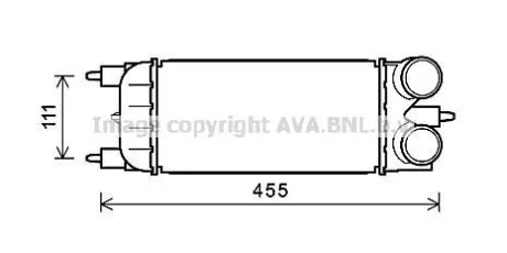 AVA CITROEN Інтеркулер C5 III, Peugeot 508 1.6HDI 10- AVA AVA COOLING PEA4365