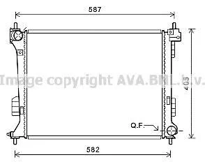 AVA HYUNDAI Радіатор охолодження двиг. i20 1.2/1.6 08- AVA AVA COOLING HY2302