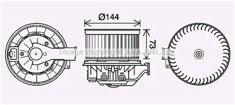 AVA FORD Вентилятор салона Fiesta VI 08- AVA AVA COOLING FD8629