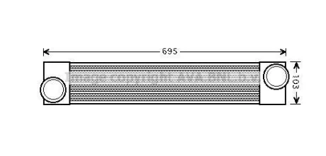 Фото 1 - ava bmw інтеркулер 5 e60 520d, 530d 05- ava AVA COOLING BWA4346 AVA BMW Інтеркулер 5 E60 520d, 530d 05- AVA AVA COOLING BWA4346 (фото 1)