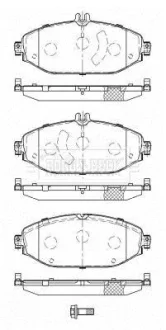 Гальмiвнi колодки дисковi BORG&BECK BORG & BECK BBP2513