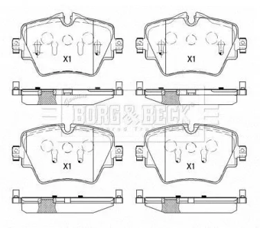 Гальмiвнi колодки дисковi BORG&BECK BORG & BECK BBP2527