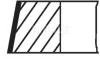 Кільця поршневі VAG 81,00 2,4i 30V 1,5x1,5x2,0 (вир Mahle) MAHLE / KNECHT 030 79 N0 (фото 1)