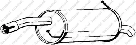 Глушник задній FORD FIESTA 01-05, FORD Fusion 02-0 BOSAL 154923