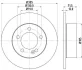 HELLA RENAULT гальмівний диск задн. Master 10- Hella pagid 8DD 355 117-141 (фото 1)