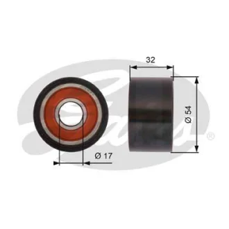 (7786-21448) Обвідний ролик ременя ГРМ POWERGRIP IDLER Gates T42167