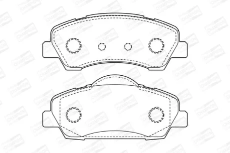 Колодки тормозные дисковые передние Citroen C4 (14-), C-ELYSEE (12-)/Peugeot 301 (12-) CHAMPION 573461CH