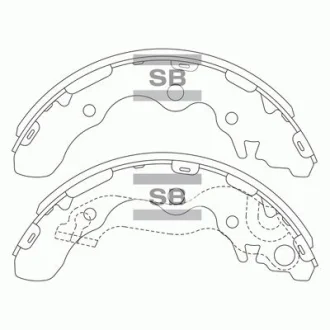 Sangsin Колодки тормозные барабан Sangsin Hi-Q (SANGSIN) SA155