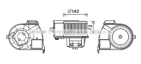 AVA Вентилятор отопителя салона Renault Kangoo I AC+ AVA COOLING RT8617
