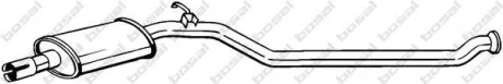 Глушитель, алюм. сталь, средн. часть PEUGEOT 206 2.0i GT -16V (99-01) (repair) BOSAL 284-619