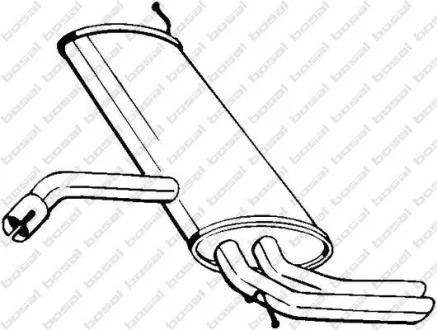 Глушитель, алюм. cталь, задн. часть SEAT LEON (07-) BOSAL 227-049