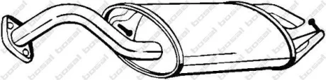 Глушитель, алюм. cталь, задн. часть TOYOTA COROLLA V (01-03) BOSAL 228-477