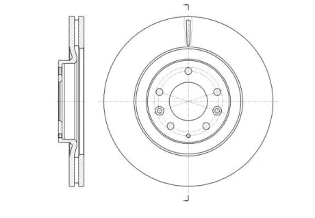 Диск тормозной перед. (кратно 2) (Remsa) Mazda CX-7 I CX-9 I WOKING D61638.10