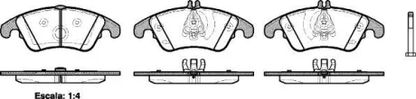 Колодки тормозные диск. перед. (Remsa) MB C204 E212 Girling ver. WOKING P12043.00