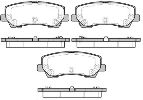 Колодки тормозные диск. задн. (Remsa) Ford Mustang 15> WOKING P17213.15 (фото 1)