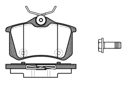 Колодки тормозные диск. задн. (Remsa) VW Golf V VI / Renault Megane III WOKING P12913.10 (фото 1)