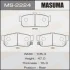 Колодки тормозные задн Nissan Almera (-01), Maxima (-04), Primera (-01) MASUMA MS2224 (фото 1)