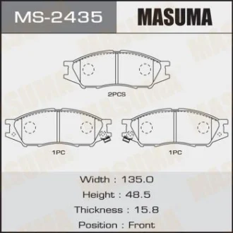 Колодки тормозные передн Mitsubishi Lancer (00-08) MASUMA MS2435