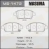 Masuma MS1472 Колодки тормозные передн Toyota Corolla (00-06), Prius (00-11), Yaris (01-05) (MS1472) MASUMA MS1472