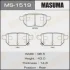 Колодки тормозные задн Toyota Auris (08-12), Corolla (08-16), Prius (09-), Yaris (05-10) MASUMA MS1519 (фото 1)