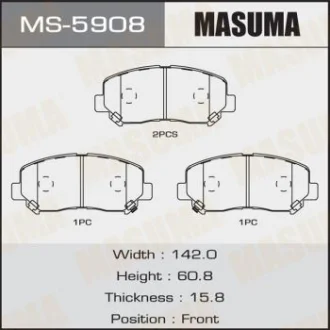 Колодки тормозные передн Mazda CX-5 (11-) MASUMA MS5908