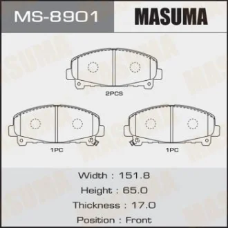 Колодки тормозные передн Honda Accord (09-12) MASUMA MS8901
