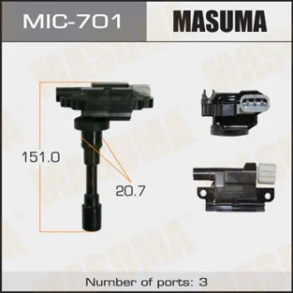Фото 1 - катушка зажигания Suzuki Swift, SX4 1.5, 1.6 (-16) MASUMA MIC701 Катушка зажигания Suzuki Swift, SX4 1.5, 1.6 (-16) MASUMA MIC701 (фото 1)