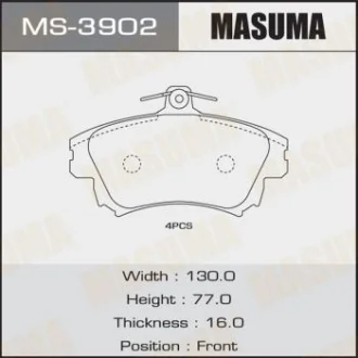 Колодки тормозные MASUMA MS3902