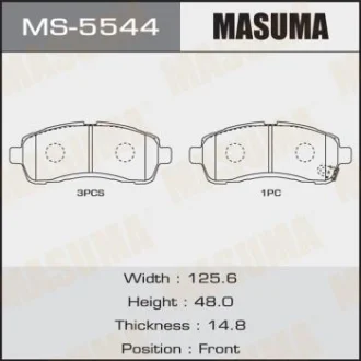 Колодки тормозные MASUMA MS5544