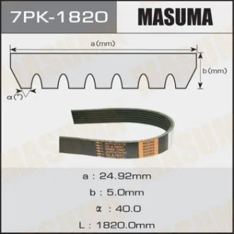 Ремень поликлиновой MASUMA 7PK1820 (фото 1)
