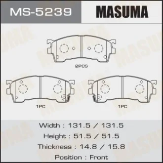 Колодки тормозные передн MASUMA MS5239