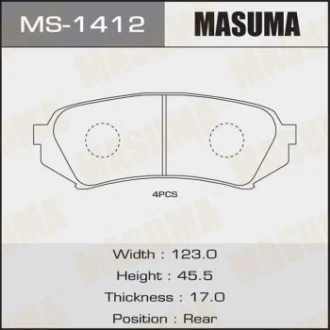 Колодки тормозные задн TOYOTA LAND_CRUISER 200 MASUMA MS1412