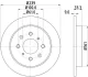 Диск тормозной задний Honda Jazz 1.3, 1.4, 1.5 (08-) Nisshinbo ND8033K (фото 1)