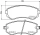 Колодки тормозные дисковые передние Nissan Almera 1.4, 1.6, 2.0 (95-00), Patrol 4.2 4.8 (00-) Nisshinbo NP2015 (фото 1)