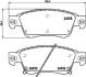 Колодки тормозные дисковые передние Infiniti FX37, FX50 3.7 (08-) Nisshinbo NP2056 (фото 1)