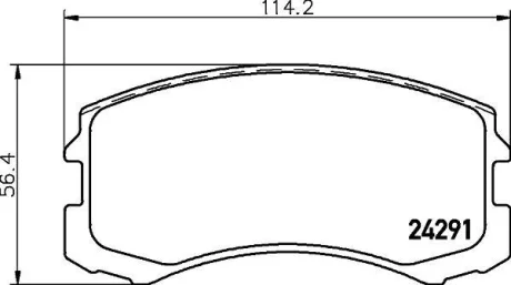 Колодки тормозные дисковые передние Mitsubishi Lancer 1.3, 1.6 (03-) Nisshinbo NP3005 (фото 1)