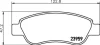 Колодки тормозные дисковые передние PEUGEOT 107 (05-), 108 (14-) Nisshinbo NP1138 (фото 1)