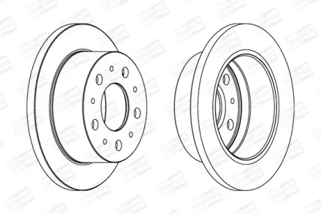 Диск гальмівний задній (кратно 2) Citroen Jumper II/ Fiat Ducato (06-) CHAMPION 562753CH