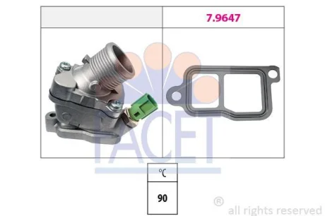 Термостат (з датчиком) Volvo S40 (06-), S60 (00-), S80 (01-), V70 (01-) (7.8606) FACET 78606