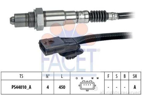 Датчик кисню Renault Duster (11-) 1.6i, 2.0i (10.8309) FACET 108309