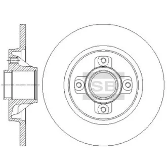 HI-Q Диск гальмівний (кратно 2) задній Citroen Berlingo (08-) (D=267.7mm) HI-Q Hi-Q (SANGSIN) SD6001