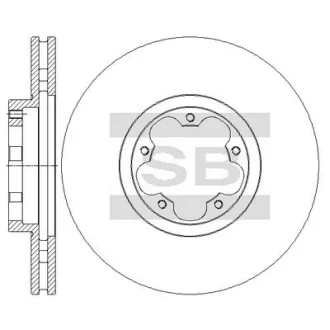 HI-Q Диск гальмівний (кратно 2) передній (вентильований) Ford Transit RWD (06-) (D=300.0mm) HI-Q Hi-Q (SANGSIN) SD5311