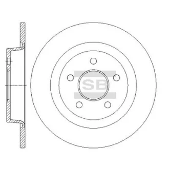 HI-Q Диск гальмівний (кратно 2) задній Ford Focus II DA (04-) (D=279.9mm) HI-Q Hi-Q (SANGSIN) SD5309
