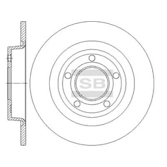 HI-Q Диск гальмівний (кратно 2) задній Mazda 3 BK (03-) (D=279.9mm) HI-Q Hi-Q (SANGSIN) SD4427