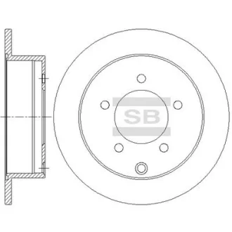 HI-Q Диск гальмівний (кратно 2) задній Mitsubishi Lancer (08-) (D=262.0mm) HI-Q Hi-Q (SANGSIN) SD4333