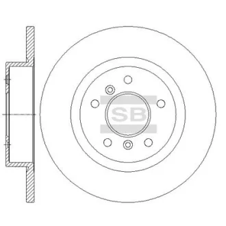 HI-Q Диск гальмівний (кратно 2) задній Nissan Qashqai J11 (13-) (D=289.5mm) HI-Q Hi-Q (SANGSIN) SD4252